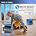 Lasko X-Blower High Velocity Pivoting Utility Blower Fan for Cooling, Ventilating, Exhausting, and Drying, 6 Position 3-Speed Floor Fan with AC Outlet, Circuit Breaker, USB Port, 11x9x12, Blue, X12905