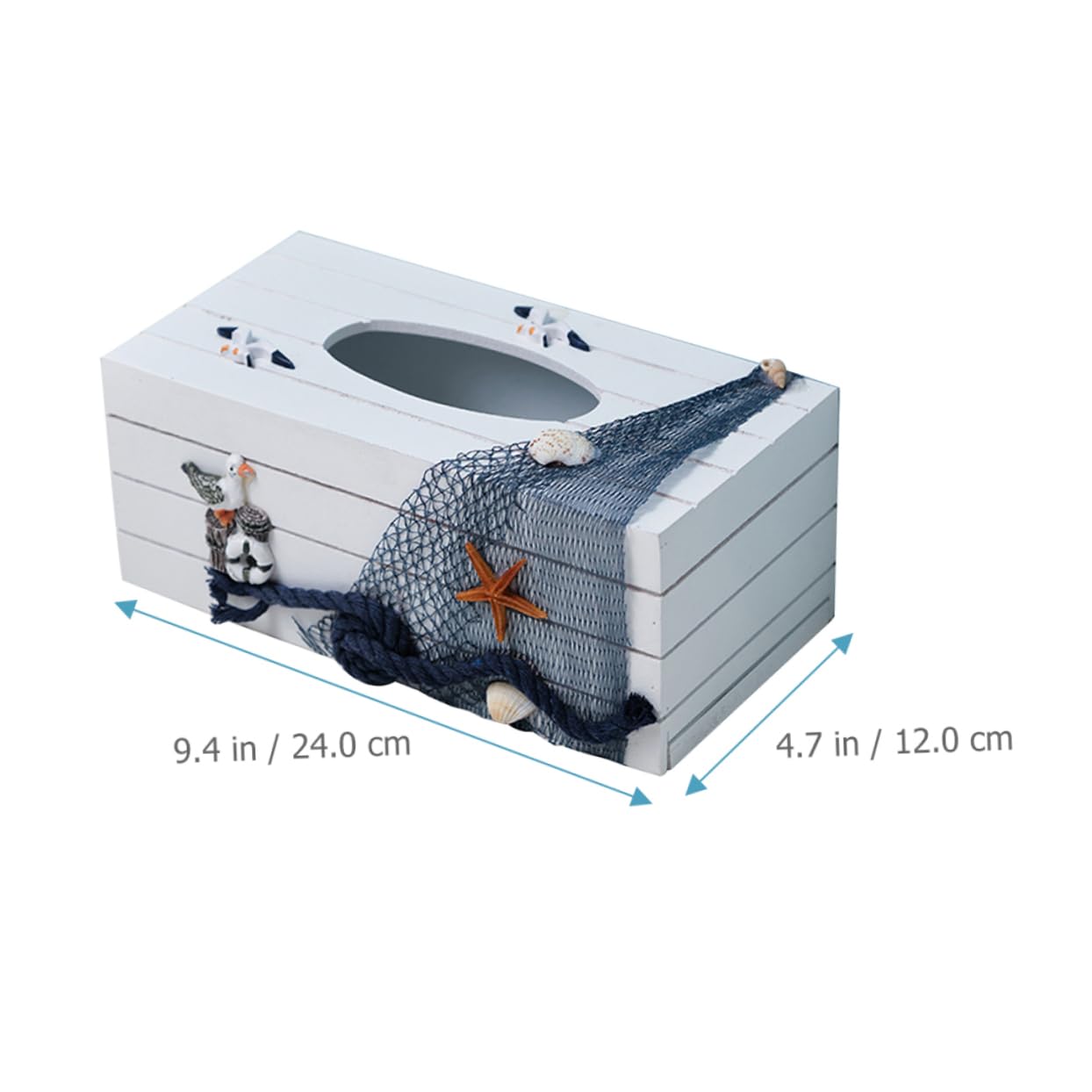 PRETYZOOM Caja De 2 Uds Caja De Pañuelos De Viento del Océano Dispensador De Servilletas Servilletas De Papel Servilletero Náutico Decorativo Dispensador De Toallas De Papel