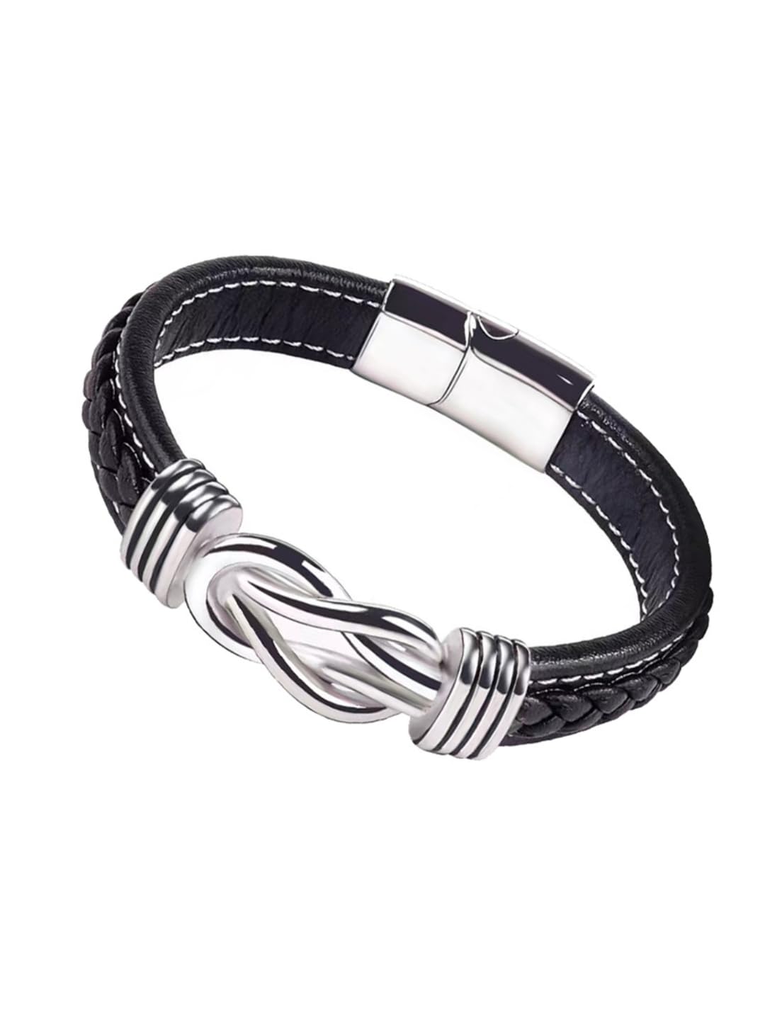 SALTY Alpha Caravan Bracelet for Men & Boys | Steel | Wrist Band | Fancy & Stylish | Birthday Gift | Aesthetic Jewellery | Accessories for Everyday Wear | Black (B0CTKGTRN4) Amazon Price History, Amazon Price Tracker