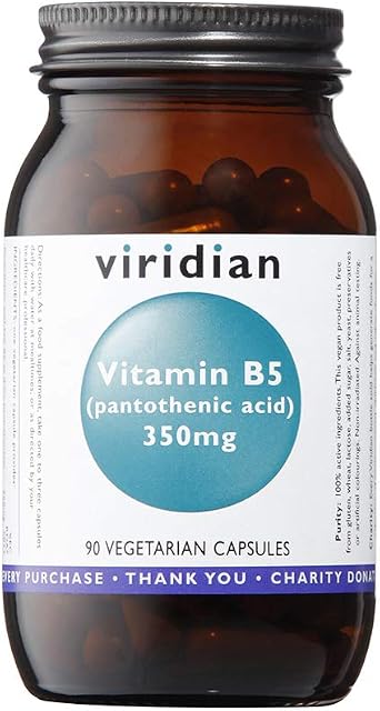 Viridian - Vitamin B5 (Pantothenic Acid) 350mg - 90 Vegetarian Capsules