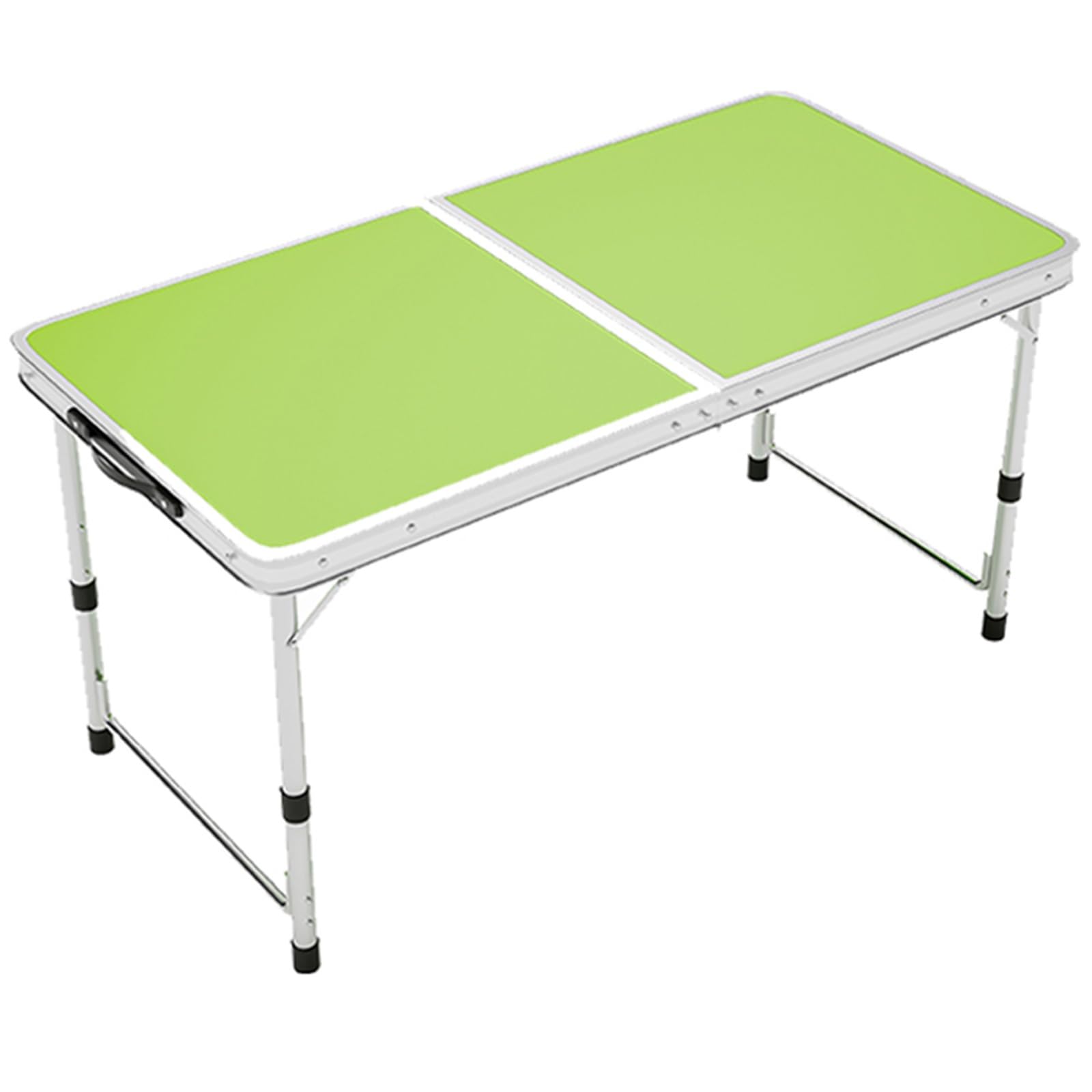 Regulowana wysokość aluminiowy składany stół przenośny na zewnątrz kemping i wewnętrzny stół do jadalni 120 x 60 cm zielony idealny na imprezy, piknik, wesela i do użytku biurowego