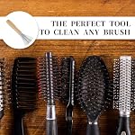 Hair Brush Cleaner, Portable and Mini Hairbrush Cleaner Tool Metal Wire Rake and Ergonomic Wooden Handle Comb Cleaning Brush for Removing Hair Dust Home and Salon Use - Image 5