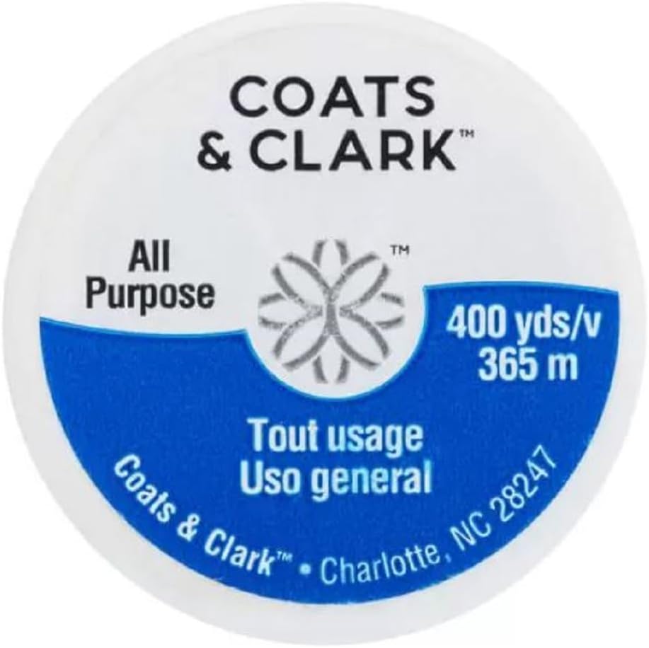 Coats & Clark Dual Duty All Purpose Sewing Thread 230A 400 Yards Each Spool 12 Pack Bundle with Bella's Crafts Needle Threaders (Black)
