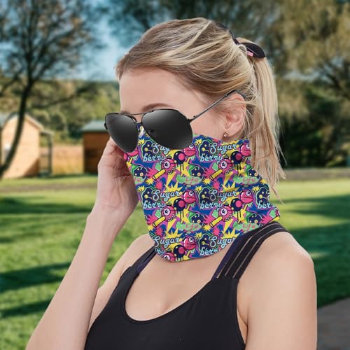 Comic Style Multifunctional Cycling Neck Gaiter for Outdoor Sports Running Hiking and Fashion Lovers3