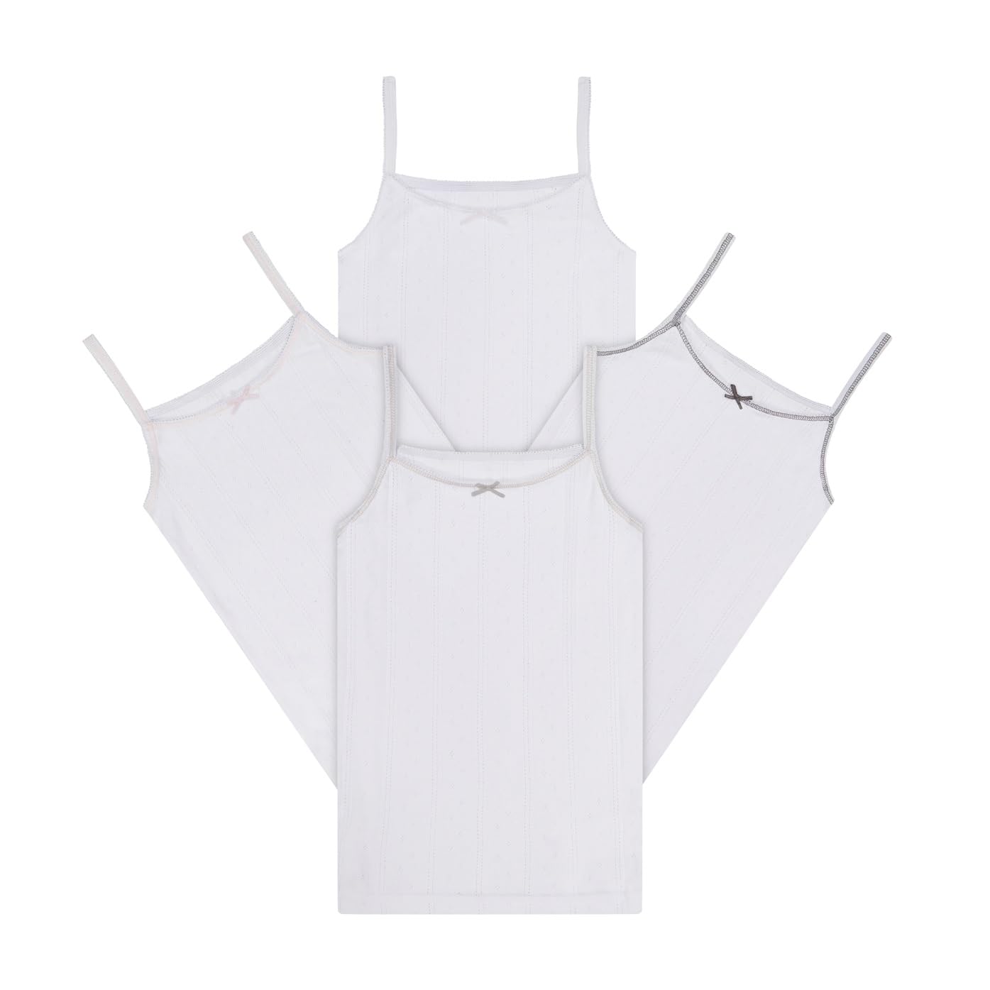 Buyless Fashion Tank Tops for Girls- Sleeveless Cami Tanks Cotton Undershirts for Dance Gymnastics Kids Toddler Size (4 Pack)