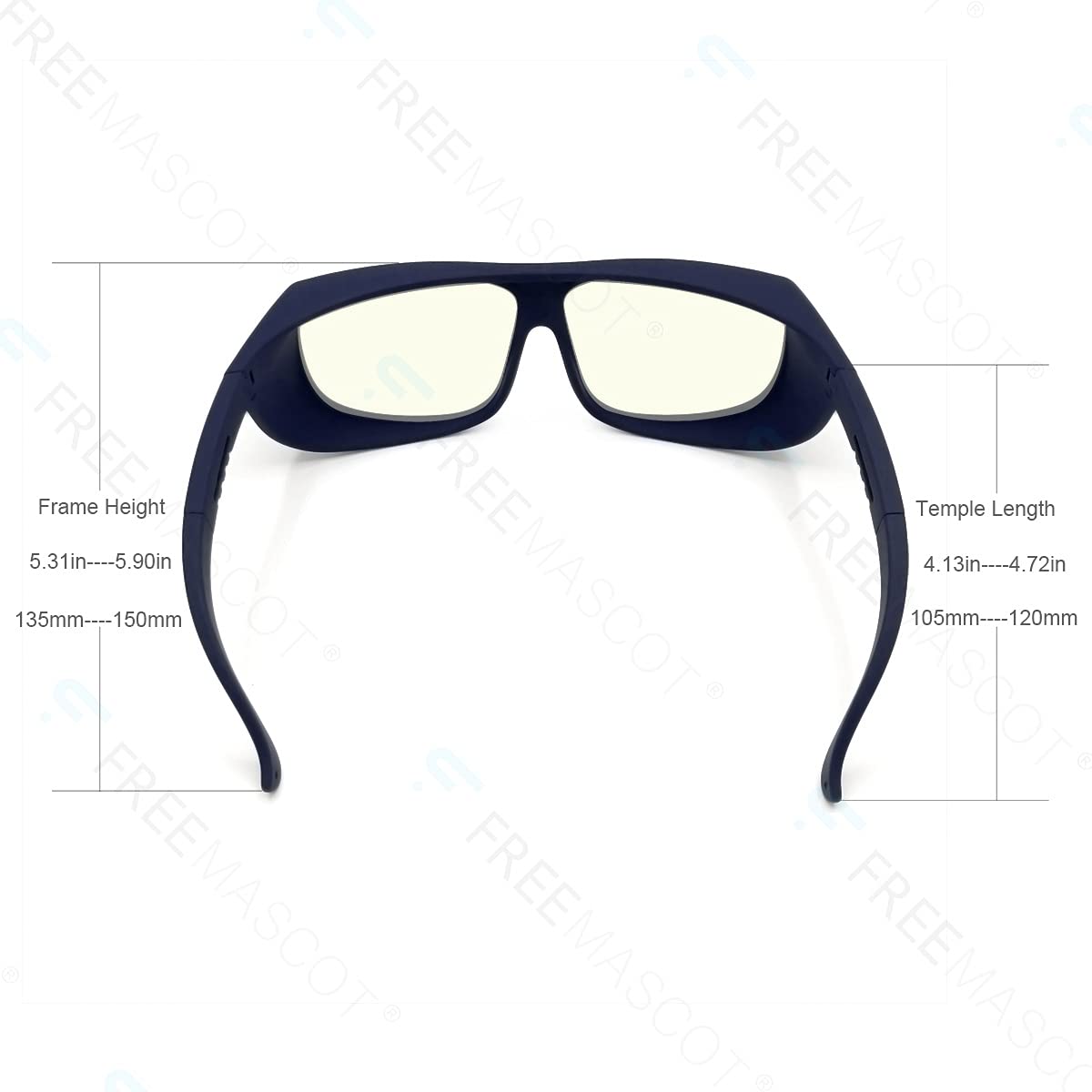 FREEMASCOT OD 6+ 9000nm-11000nm Lunghezza d'onda CO2 Laser Occhiali di sicurezza per 10.6um CO2, 10600nm Laser Occhiali di sicurezza (Stile 5)