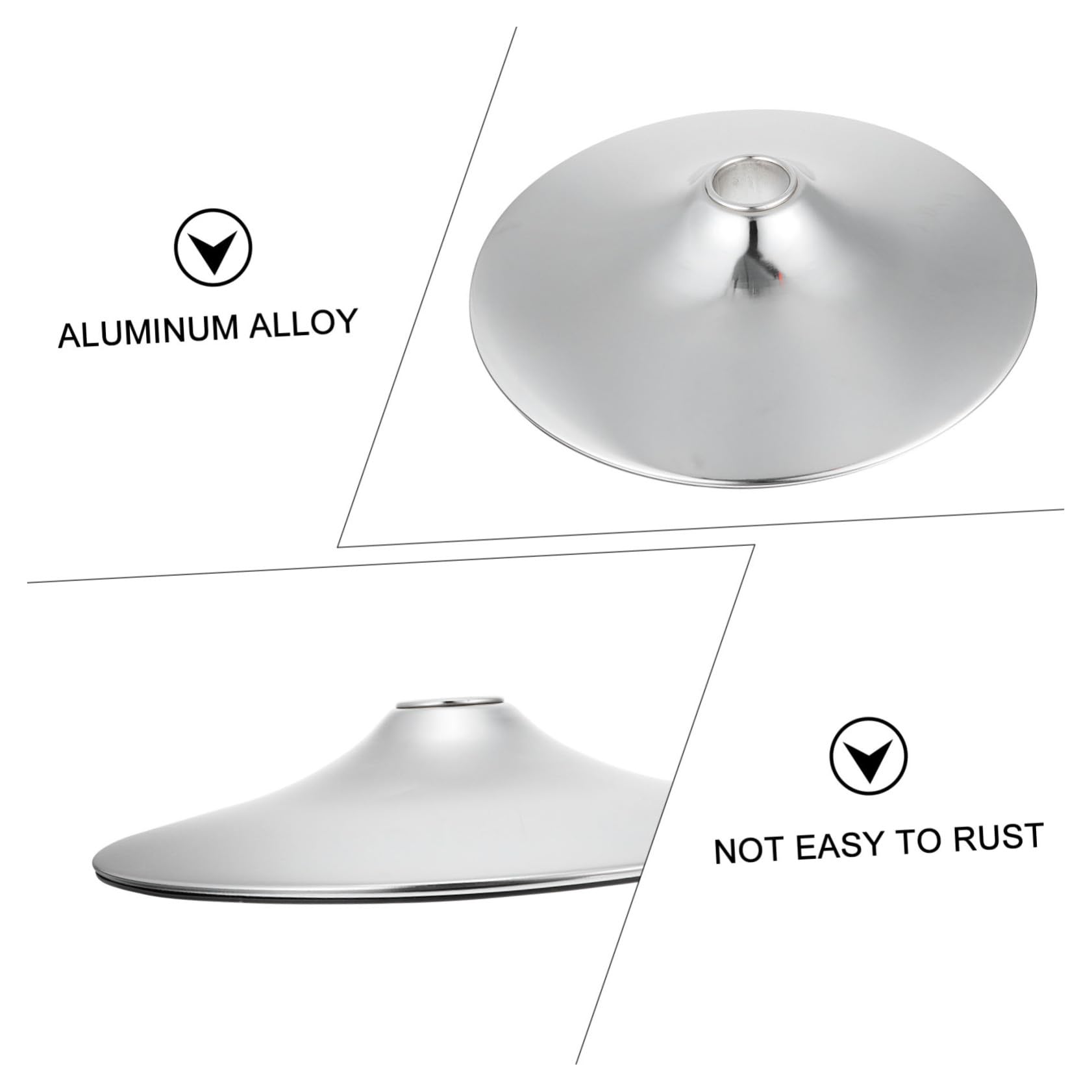 Base Rotonda Design Semplice e Creativo per Tavolo e Sedia in Lega di Alluminio Resistente alla Ruggine e Usura per Camera da Meditazione e Camera da Letto