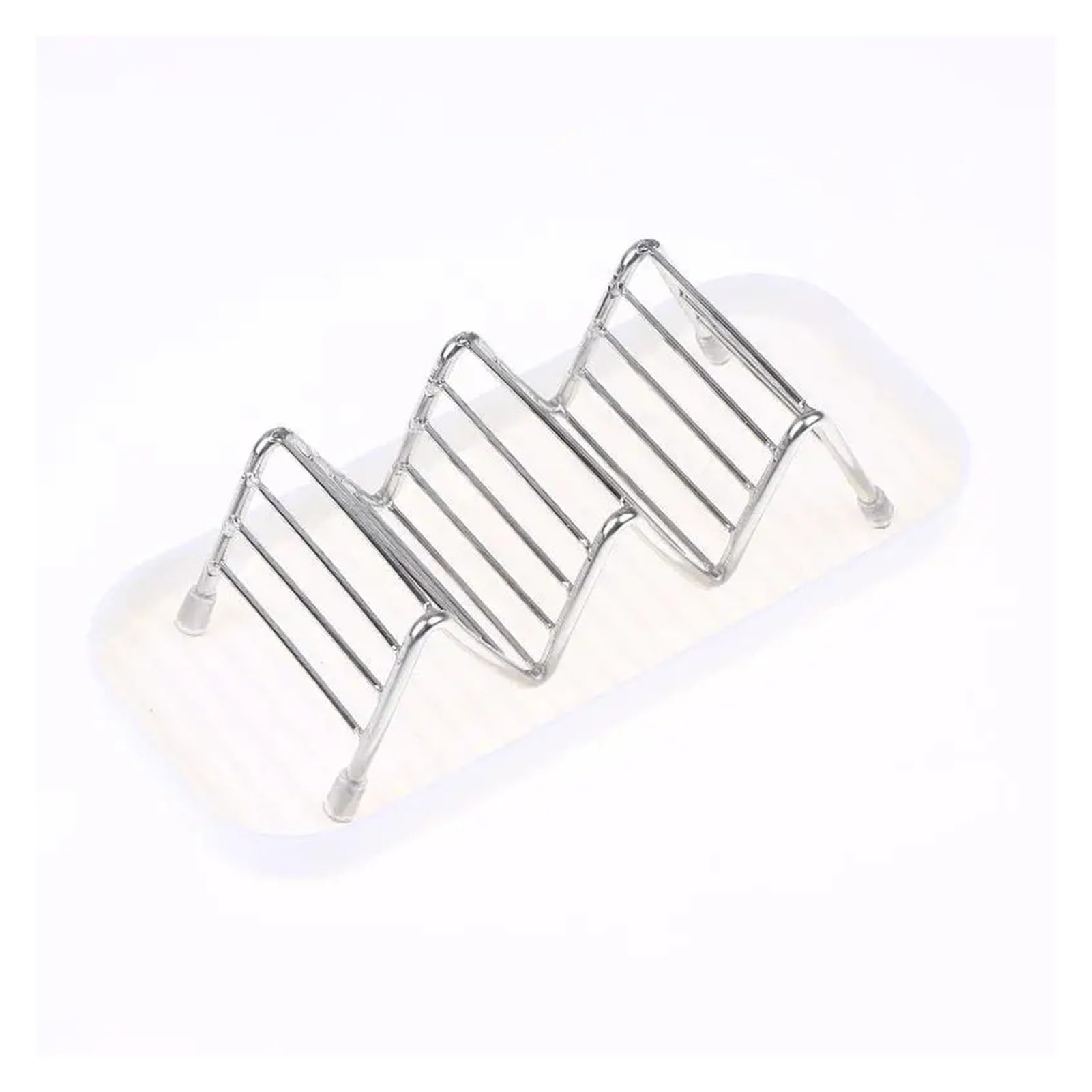 Stainless Steel Soap Rack 2 or 3 Grids for Sink Storage Dormitory Household Moisture Proof(B2)