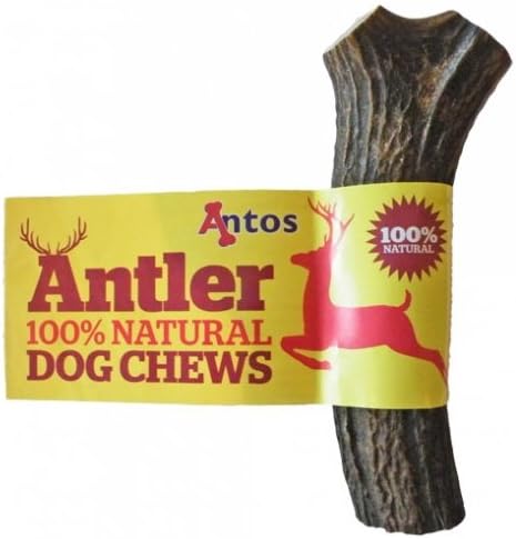 AntosAntler Dog chew - Available in 3 Sizes - 100% Natural All Shapes May Vary (Medium 76-150g)