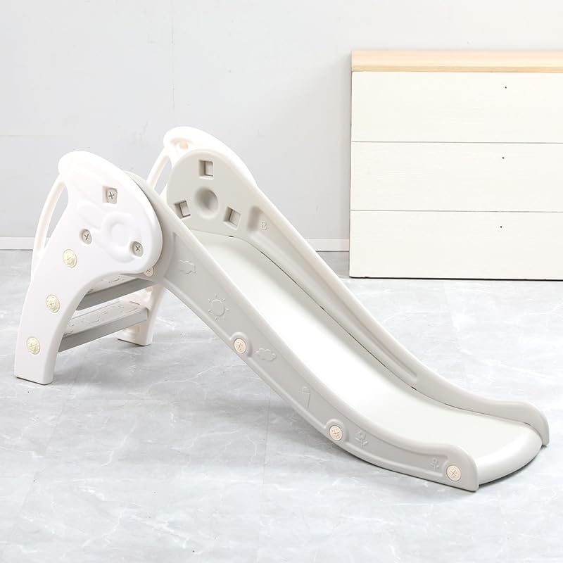 HLC Toboganes Infantiles, Escorrega Infantil Exterior,Tobogán Niños con Deslizamiento 120cm y Cesta de Baloncesto, Juego Interior Exterior para Niños de 1-3 Años.