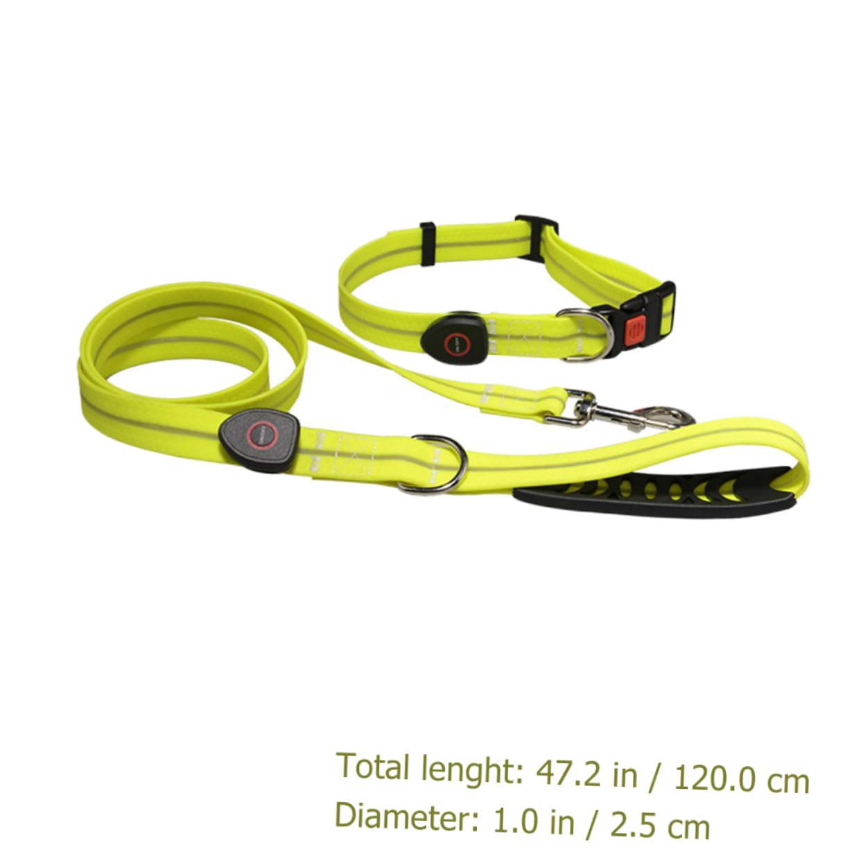 1juego Correa y Collar Led Luminosos para Perros De Cuerda De Seguridad para Paseo Nocturno y Protección De Mascotas