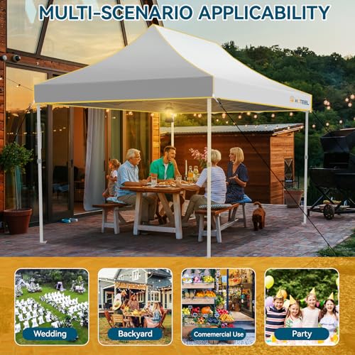 Image of Hoteel 10x15 Pop Up Canopy Tent, Heavy Duty with 4 Sidewalls, Commercial