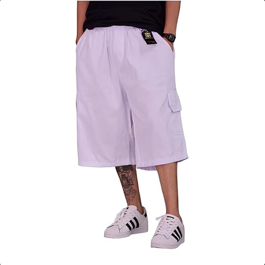 Bermuda Cargo Unissex Skate Casual Larga 6 Bolsos