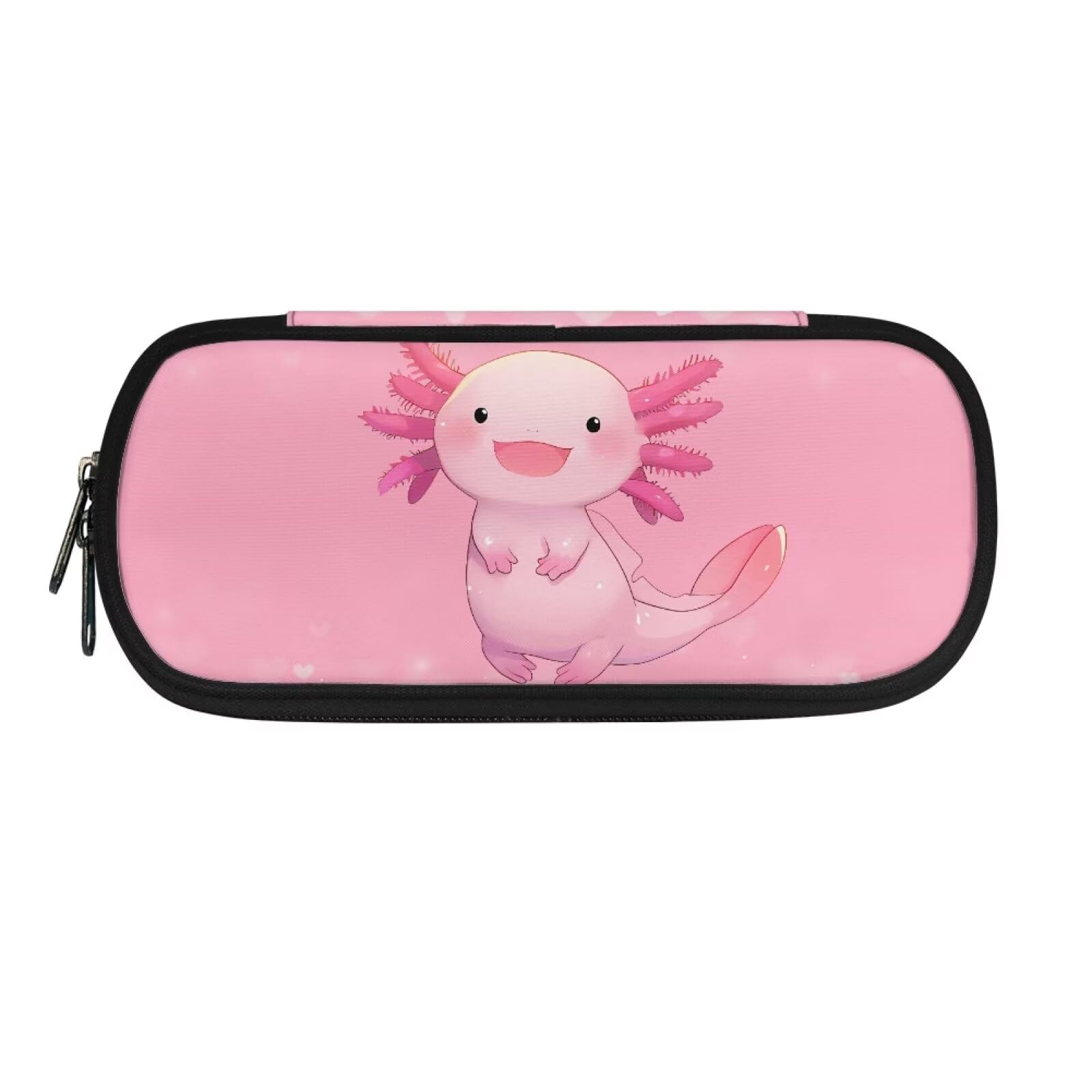 POLERO Cute Axolotl Pencil Case for Girls Toddler Pen Holder Back to School Pencil Storage Pouch with Compartments — image 1