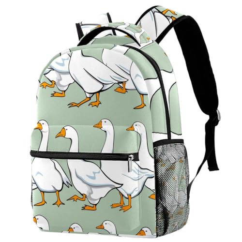 Sac à dos d'école multicolore de 40cm pour filles et garçons au motif canard
