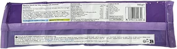 M&S Milk Chocolate Digestive Biscuit Bars, 8 Individually Wrapped Bars, 182g, 2 Pack, In Premier Life Store Box