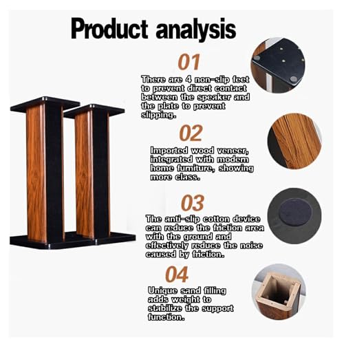 Supporti per altoparlanti per un migliore ascolto audio, design universale da pavimento per home theater e cinema, struttura scavata, coppia inclusa