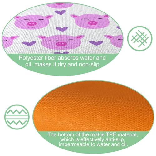 Alfombrilla de cocina absorbente y mullida de dos piezas VAPOKF 6