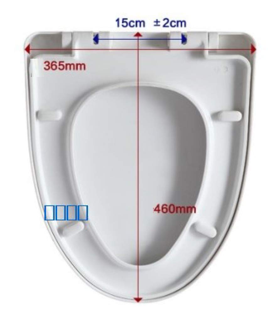 Toilettenabdeckung, WC-Toilettendeckel, strapazierfähige Toilettensitze, Toilettensitz in V-Form – Top-Fix-Beschläge/Absenkautomatik,(Red)