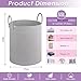 HOBASKET Large Laundry Basket,Laundry Hamper,15''x18'' Cotton Rope Storage Basket with Handles,Baby Hamper,Nursery Blanket Storage Living Room,Toy Basket,Kids Laundry Basket(Light Gray)