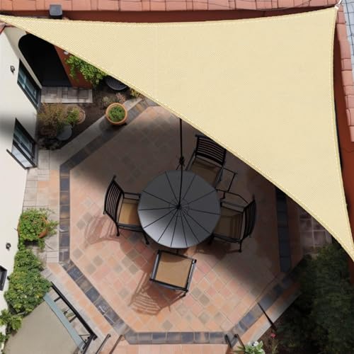 La mejor selección de Velas de sombra para comprar hoy. 45 Malla Sombra Triangular para Exteriores,Toldo,Malla Sombra con ganchos y cuerdas fijas,98% de bloqueo de los rayos UV,para el Patio,jardín, pérgola, Patio Trasero, Cobertizo de...