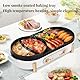 YJINGRUI Elektrischer Hot Pot 2200W Elektrogrill Hot Pot Grill 2 in 1 Hotpot Topf und Grillplatte mit 2 unabhängiger Temperaturregelung für 3-12 Personen