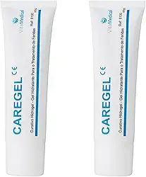 Pomada Curativo Caregel Hidrogel 85g | Kit com 2 Unidades | Gel Hidratante e Absorvente para Feridas | Tratamento de Úlceras, Queimaduras, Cortes e Abrasões