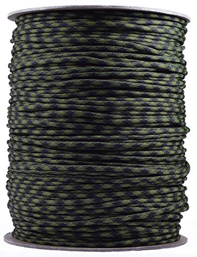 Bored Paracord - 1', 10', 25', 50', 100' Hanks & 250', 1000' Spools of Parachute 550 Cord Type III 7 Strand Paracord Well Over 300 Colors - Olive Drab and Moss - 50 Feet