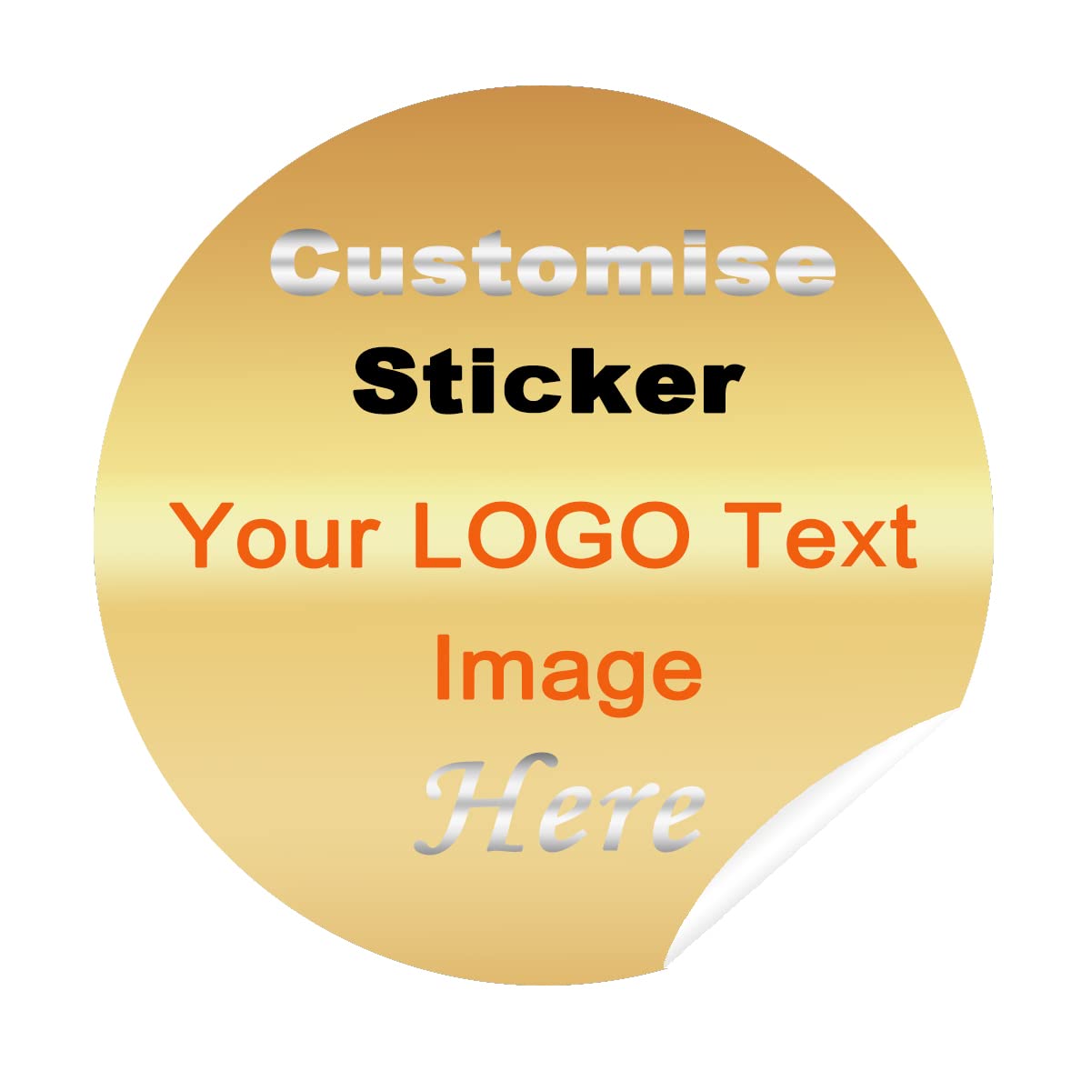 Personalised Stickers for Business Logo Customise Labels for Part Favor Wedding, Circle Round Sticker, 10x10cm, 2000 Pcs
