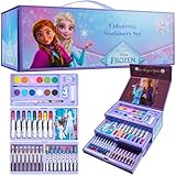Disney Maletín Pinturas para Niñas Frozen con Ceras y Lápices de Colores 40+ Pzs Frozen Juguetes para Colorear Maletin Colores Niña Regalos para Niñas 3 Años