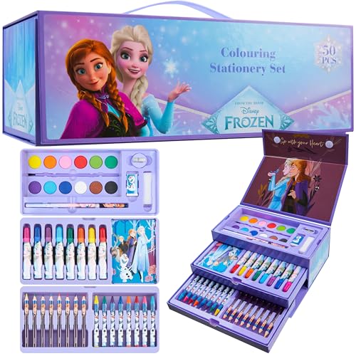 Disney Frozen Kit Dessin Enfant Peinture Enfant Crayons de Couleur et de Cire Peinture Aquarelle...