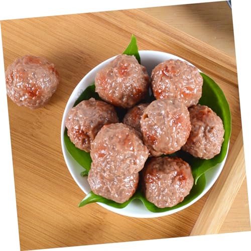 ORFOFE Künstliche Rindfleischbällchen Modell Aus PVC 6 Stück Realistische Lebensmittelimitation Dekoration Fotorequisite Küchen Und Heimdeko