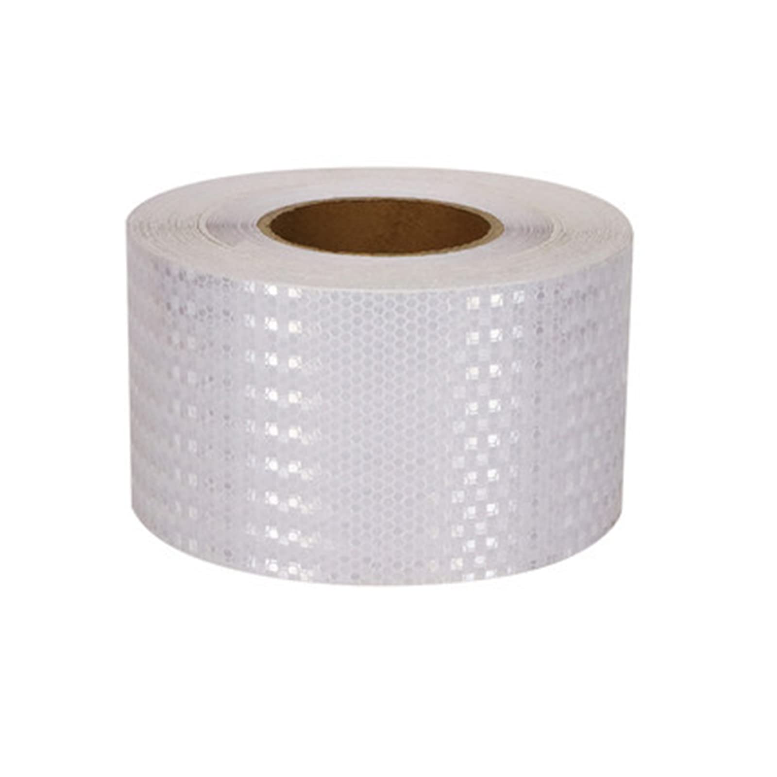Cinta de seguridad reflectante, adhesivo de 4 pulgadas x 160 pies, alta visibilidad, impermeable, resistente a los rayos UV, duradera para uso en exteriores, cinta reflectante blanca