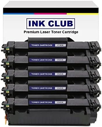 InkClub 5PK Premium Laser Toner Cartridge for CF283X, High Yield Black 83X, LaserJet Pro MFP M201dw, M201n, M225dn, M225dw
