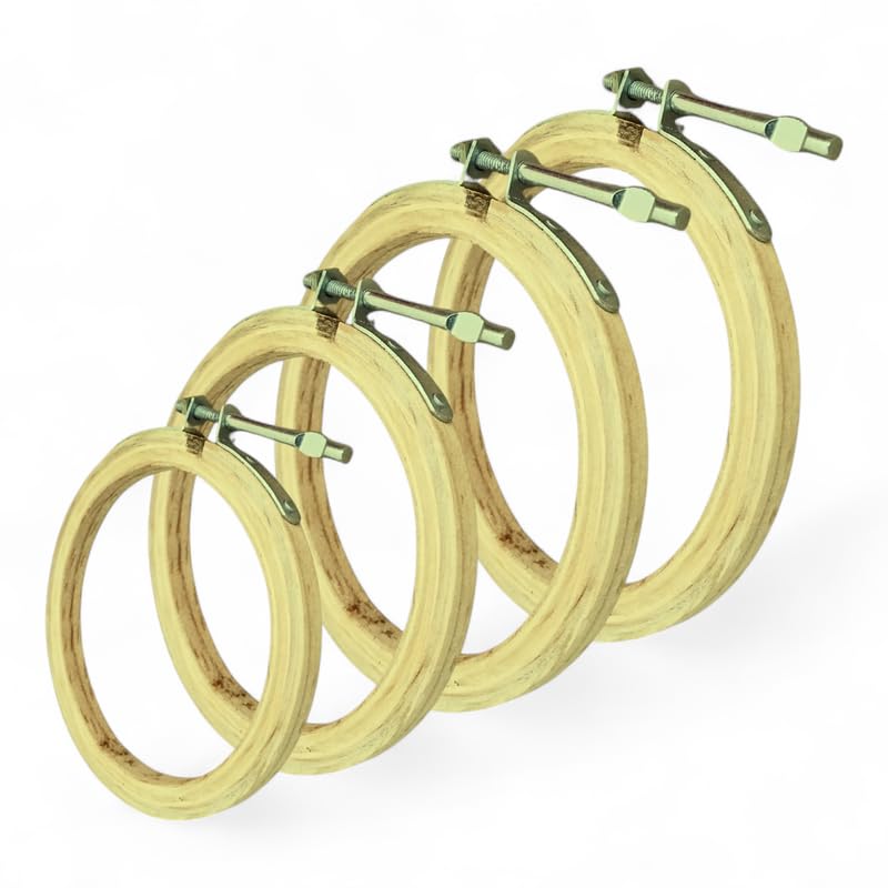 5,6,7,8 INCHS Embroidery Wooden Hoop(5 PLY, Pack of 4),Wooden Hoop Ring for Embroidery Kit,Wooden Embroidery Hoop Ring Frame,Wooden Frames for Craft Hoop Frame,Mini Wooden Hoop-image-33