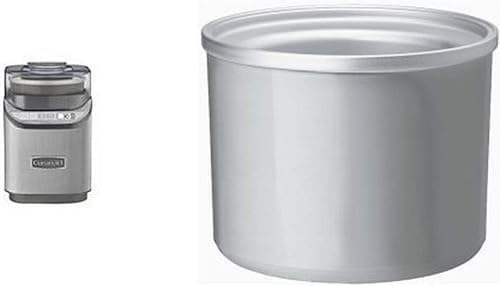 ICE-70 - Máquina electrónica de helados, cromo cepillado y Cuisinart ICE-30RFB - Cuenco congelador de 2 cuartos de galón