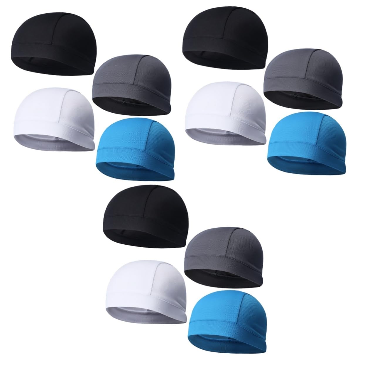 GALPADA 6 Pezzi Donna Berretto Traspirante Casco Donna Raffreddamento Termico Berretti Alti Cappelli Neri E Uomo Fodera Teschio sotto para Grigio Cappuccio Antiumidità Onda per Sudore-