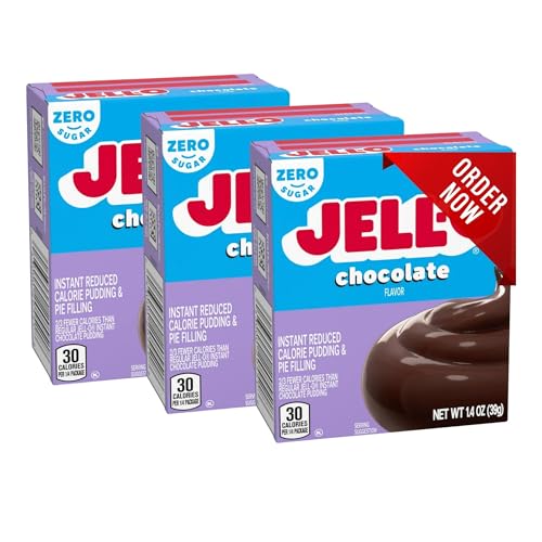 (Pack of 3) Jello Chocolate Zero Sugar Instant Pudding and