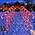 Solar Christmas Lights Outdoor - 10 Sets 21in Candy Cane 60 LEDs with Remote Control USB Rechargeable Solar Panel - Lighted Xmas Waterproof Path Landscape Lights, Outside Indoor Decorations - Red