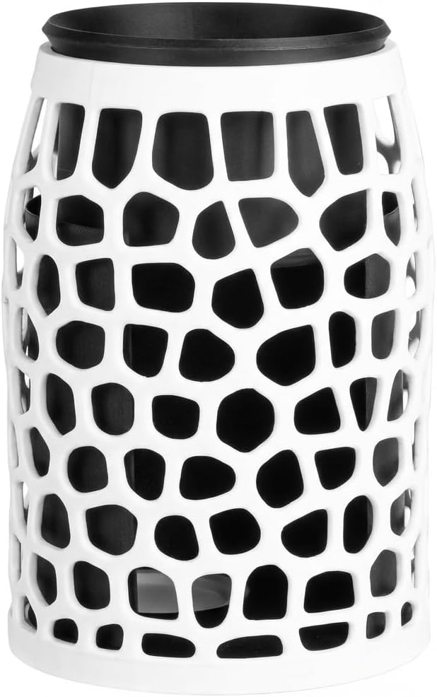 Decorative Camera Mount for Ring Indoor Cam (2nd Gen) | Disguise Your Security Cam as a White Openwork Vase | Blends with Home Decor & Hides Cables