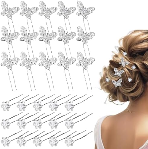 Bridal Bobby Pin Set - Silver Tone Diamond-Shaped Crystal Hair Pins For Wedding & Special Events - View #8