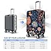 QSMBNET Travel Luggage Cover Orange and Blue Spandex Suitcase Protector Washable Baggage Covers Fashion Elastic Scratch-Resistant Luggage Cover Protector Fits 18-32 Inch Luggage
