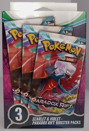Pokemon Trading Card Game TCG Scarlet and Violet - Paradox Rift 3 Booster Packs
