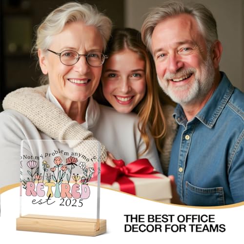 Image of Retirement Gifts for Women 2025 Acrylic decoration Retired Woman Not My Problem Anymore Cup Farewell Good Luck Gift to Mom, Wife, Sister, Boss, Coworker, Teacher, Nurse