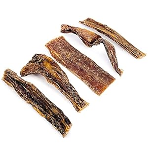 ValueBull Beef Jerky Gullet Strips for Canines, 100 Depend – Beef Esophagus Canine Treats, Chondroitin Joint Help