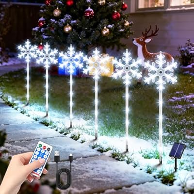 AOUNQ Solar Lights Outdoor Christmas Decoration...