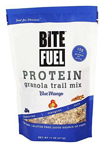 BITE FUEL High Protein Granola Trail Mix, Non GMO, Gluten Free Healthy Snacks - Blue Mango 11oz BITE FUEL High Protein Granola Trail Mix, Non GMO, Gluten Free Healthy Snacks - Blue Mango 11oz
