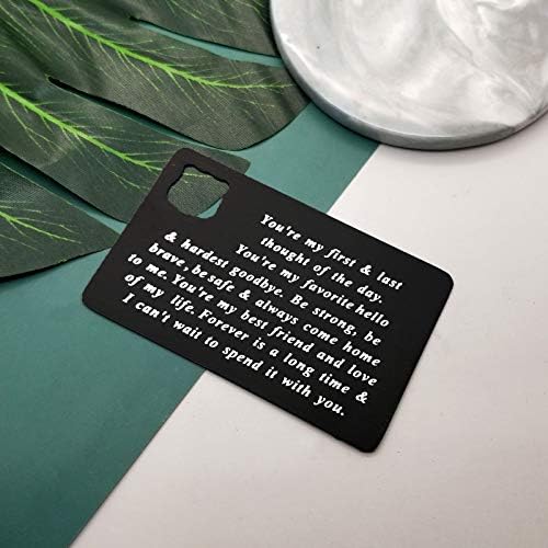 Husband Boyfriend Gift Police Officer Gift Engraved Wallet Insert Card for Police Couple Gift Metal Wallet Insert Card Christmas Birthday Gift Anniversary Card Gift Inspirational Encouragement Gift