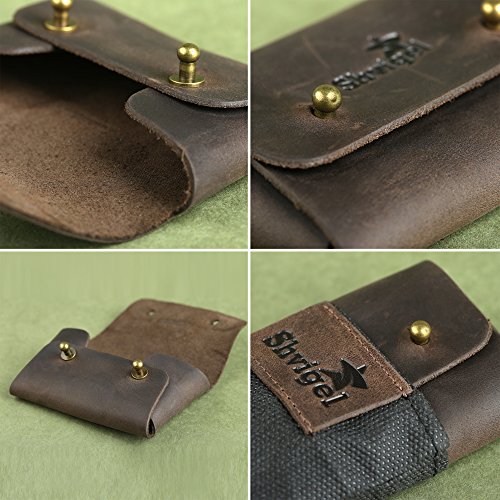 Business Card Holder - 100% Genuine Leather - Visiting Card Case - Front Pocket Card Wallet Organizer (Brown Vintage)3