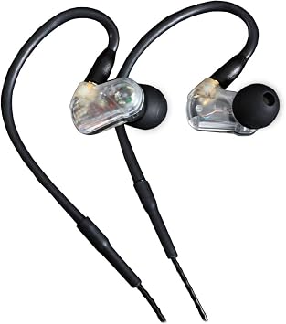 Professional in-Ear Monitors Noise-Isolating Earbuds, Secure Comfortable Fit w/Multiple Eartips, 5 Cable, Great for Live Music, Video Production, Studio Monitoring & Everyday Listening